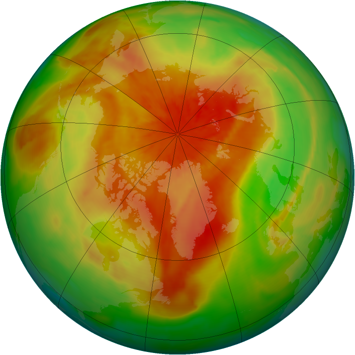 Arctic ozone map for 20 April 2014